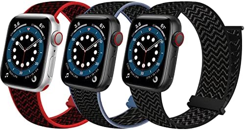 Beardslee 3 Pack Sport Loop Loop להקת ניילון תואמת ל- Apple Watch להקות IWatch 49 ממ 38 ממ 40 ממ 41 ממ 42 ממ 44 ממ 45 ממ נשים גברים ，
