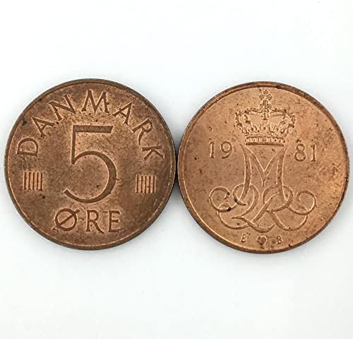 אירופה מטבע דני 5 עפרות 15.5 ממ
