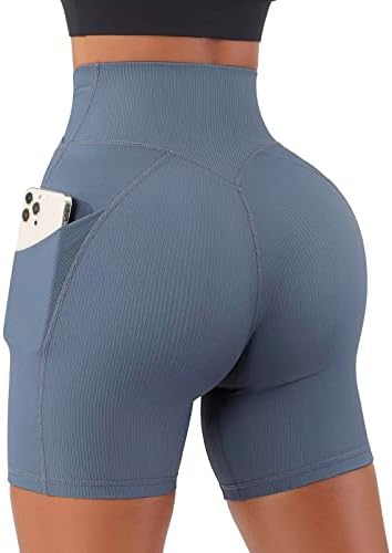 מכנסיים קצרים של אופנוענים לנשים בקרת בטן גבוהה של מותניים בקיץ מזדמן מכנסיים אתלטים קצרים