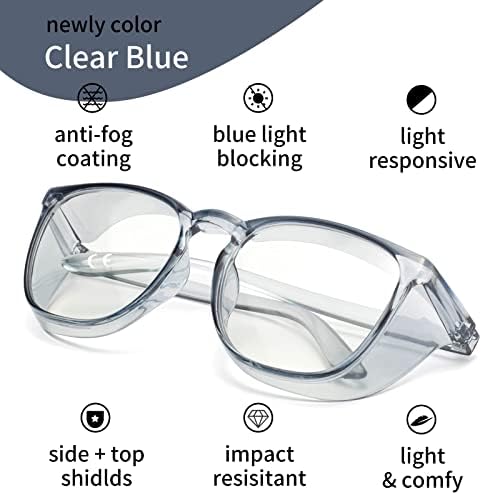 Soarea משקפי קריאה מולטיפוקוס מתקדמים משקפי בטיחות ערפל עם קוראים חסימת אור כחול לגברים נשים