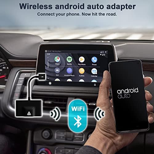 Android Auto Auto Wireless Audapter עבור מכוניות אוטומטיות של Android Auto Cars 2023 שדרוג Dongle Auto Auto אלחוטית אלחוטית עבור טלפונים
