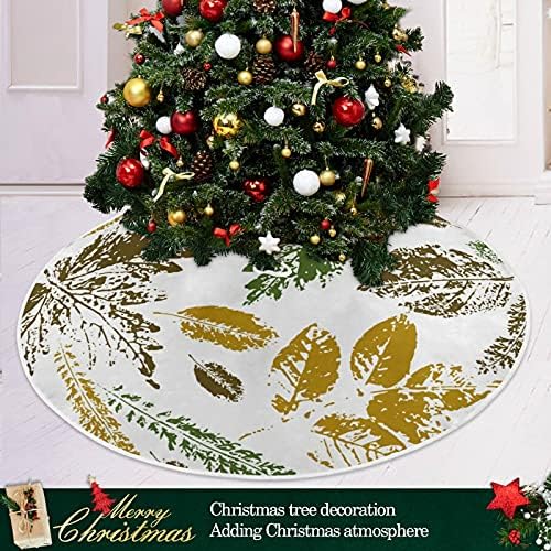 Baxiej Ombre סתיו משאיר חצאיות עץ חג המולד גדולות מחצלת חורף חג המולד לחג עץ עץ עץ חצאית 47.2 אינץ 'לחיצוניות מקורה