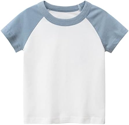 פעוטות ילדים בנים מזדמנים טי צבע בלוק שרוול קצר שרוול קרקע חולצות טופסי קיץ