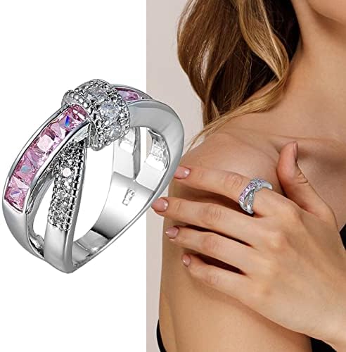 2023 חדש ססגוניות זירקון קישוט טבעת חתונה גבירותיי יד קישוט מסיבת טבעת מלא משובץ זירקון טבעת טבעת יד