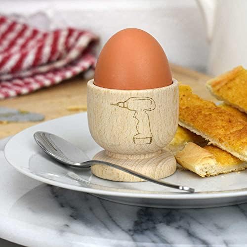 אזידה 'מקדחה חשמלית' כוס ביצה מעץ