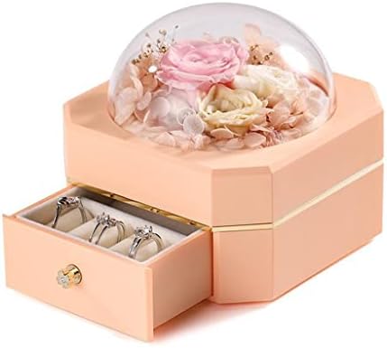 קופסא מתנה של דן אוקטגון שכבתי יחיד תכשיטים קופסאות קופסאות קופסאות קופסאות תכשיטים אחסון טבעת אחסון נסיעות