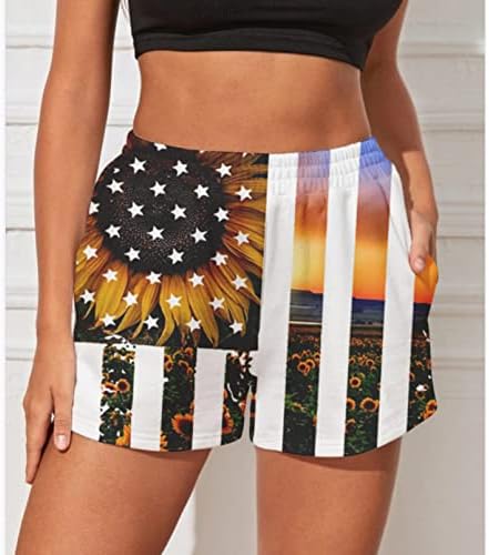 Honeystore Women's American Flag Board Shorts Shorts Beach Swim Grunk