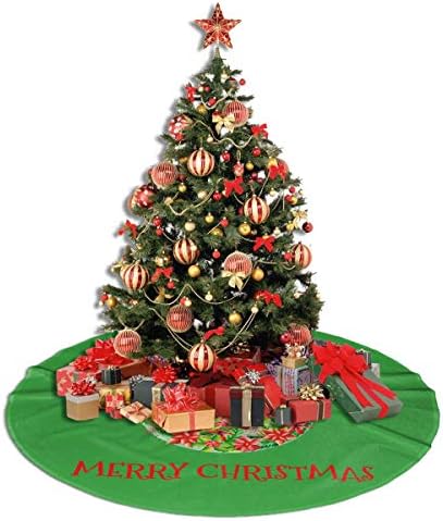 חצאית עץ חג המולד של חג המולד של Lveshop חצאית עץ חג המולד עגול יוקרה מקורה מחצלת חוץ כפרי קישוטי חג חג המולד כפרי （30 /36 /48 שלושה גדלים）