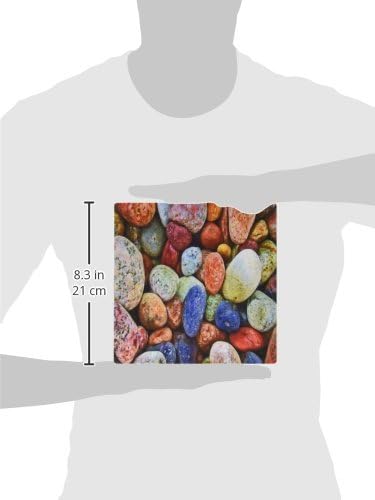 3 רוז 8 איקס 8 איקס 0.25 סנטימטרים משטח עכבר, תמונה של קשת צבעוני אמיתי אבנים