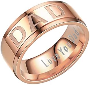 2023 חדש אבא יום אב טבעת סגסוגת כסף מצופה תכשיטי אופנה רטרו כסף אב של מכתב טבעת קסם גברים של תכשיטי טבעת חסר שיניים טבעות