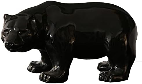 Evideco מוצרי בית צרפתיים עומדים דוב פסלון פסל פסלון פסלון מבריק שחור