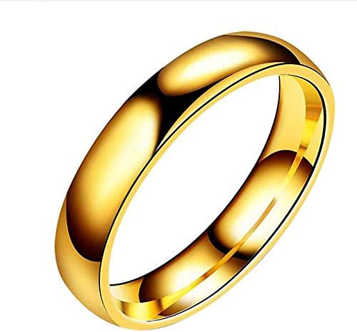 2023 חדש 4 ממ נירוסטה חלק טבעת טיטניום פלדת זוג טבעת תכשיטי גודל 512 מטוס טבעות לנשים