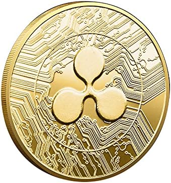 מטבעות זיכרון מצופים זהב מטבעות אוסף מטבעות דקורטיביים עם כיסויי Coversripple Coinsbitcoin מלאכה