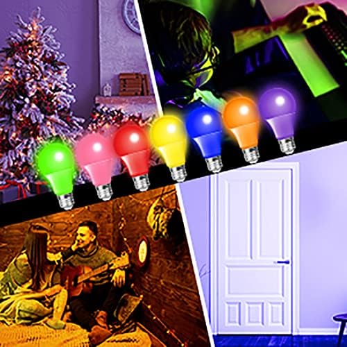 נורות כחולות, נורות לד 19 נורות צבעוניות, 9 וואט, בסיס 26 ליל כל הקדושים, קישוט חג המולד, מרפסת, תאורה ביתית, מסיבה, ברים, תאורת חג, 2