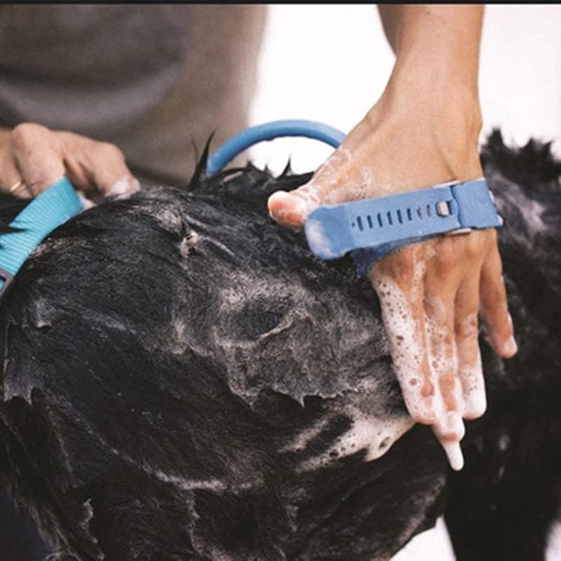 מודרני לחיות מחמד רחצה כלי נוח לעיסוי מקלחת כלי ניקוי כביסה אמבט מרססי כלב מברשת ציוד לחיות מחמד, כחול