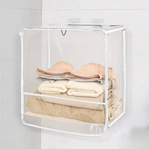 Saxtzds שקית אחסון תלויה בחדר אמבטיה אחסון אטום למים שקית תלייה מעונות בגדי מגבות פנטסטיים מוצרי טיפוח