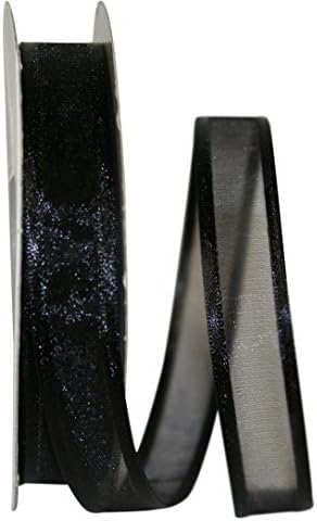 Reliant Ribbon 2558-031-03J סרט קצה סאטן עצום, 5/8 אינץ 'x 25 מטר, שחור