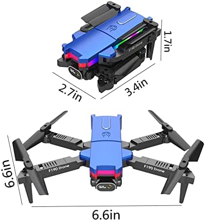 מצלמת צילום אווירית מתקפלת של Hiccval - Mini שלט רחוק Quadcopter עם מצלמת FPV של 4K HD - צעצועים של שלט רחוק