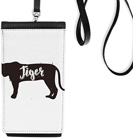 ארנק טלפון של בעלי חיים בשחור לבן ארנק תלייה כיס נייד כיס שחור