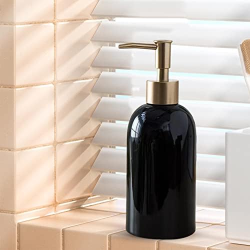 Fakeme Premium יד נוזל משאבה נוזל בקבוק חדר אמבטיה הניתן למילוי מחדש 14.2oz מתקן סבון ריק לסבון סבון יד שמפו שמן שמן אתרי שטיפת גוף, שחור