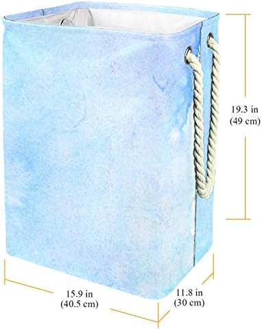 כחול צבעי מים נייר כביסת סלי עמיד למים מלוכלך בגדי סדרן מתקפל רך ידית ססגוני עבור בית להסרה סוגריים
