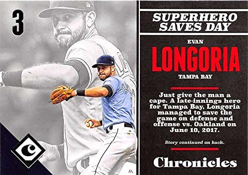 2017 Panini Chronicles 95 Evan Longoria Tampa Bay Rays כרטיס בייסבול