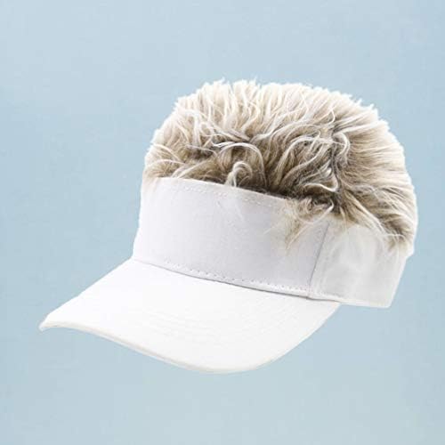 כובע בייסבול שיער מזויף, כובע בלוק שמש מתכוונן עם שערות ממוסמרות פאה כובע גולף בייסבול אופנה לגברים ונשים