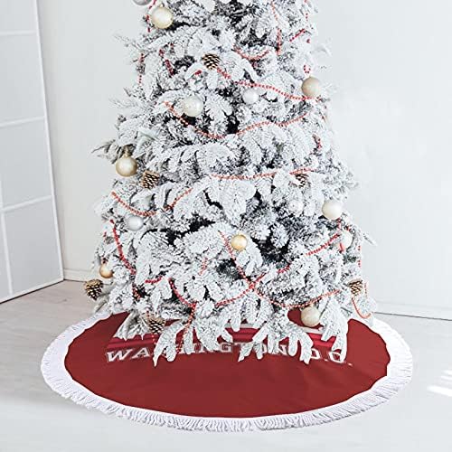 מחצלת חצאיות עץ חג המולד של וושינגטון D C עם קישוטים למסיבות חג לחוות ליל כל הקדושים 48 x48