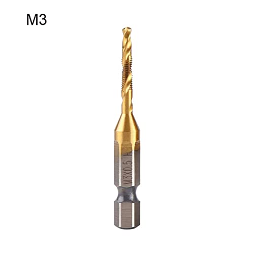 חוט מטרי ברז מקדח מקדח במהירות גבוהה חתיכות מקדח פלדה הגדרת M3 M4 M5 M6 M8 M10 HEX SHANK BRECK ברז למקדח ברז עץ מתכת 1 PCS