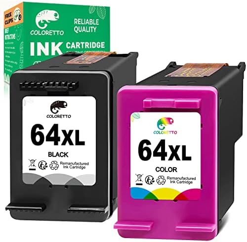Coloretto מדפסת מחדש מדפסת מחסנית דיו החלפת HP 64XL 64 XL לשימוש עם קנאה צילום 7855 7155 6255 7120 7858 6252 6222 6220 6230 טנגו X עם