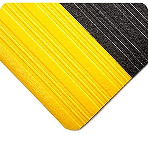שטיח ספוג טוף 451.38 על 4 על 43, אורך 43 'על 4' רוחב על 3/8 עבה, שחור עם צהוב
