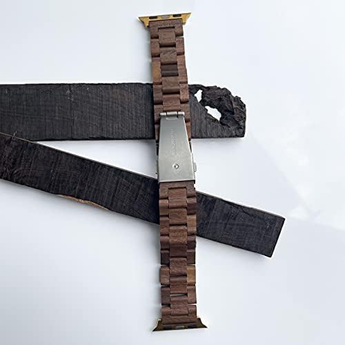 אדוארדקווק להקת שעון עץ עבור Apple Watch 38 ממ/40 ממ ידידותי לסביבה רצועת שעון עץ טבעית, צמיד עבור Apple Watch SE, סדרת Apple Watch 6/5/3/2/1/1