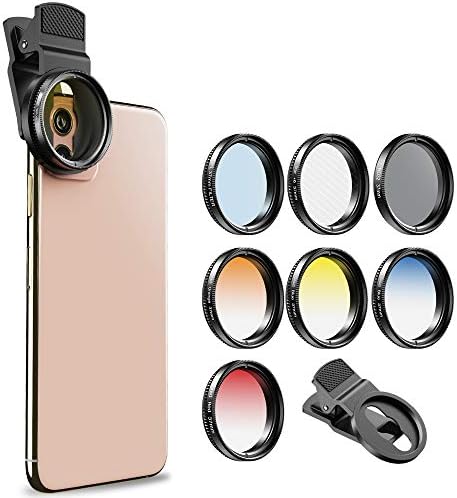 52 ממ קליפ על בוגר צבע מקטב עלית מסנני ערכת - מקצועי צילום נייד מצלמה עדשת מסנני לאייפון סמסונג טלפון חכם
