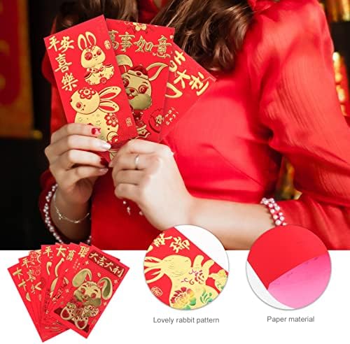48 יחידות כסף מעטפות מזומנים מעטפות 2023 חדש שנה אדום מנות סיני ארנב שנה אדום מעטפות טוב מזל הונג באו מתנה מעטפות מנות