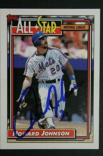 Hojo Howard Johnson New York Mets חתימה חתום 1992 Topps 388 All-Star