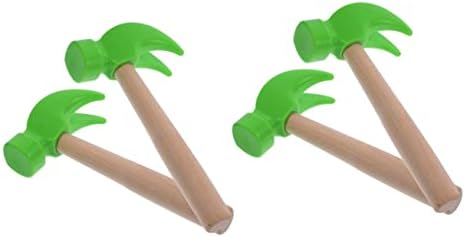 צעצועים 4 PCS צעצועים לילדים פטיש צעצועים לילדים פטיש טופר עץ ירוק מפלסטיק