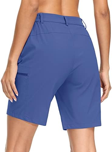 מכנסי טיול מג'קומסן לנשים מכנסיים קצרים של מטען יבש מהיר כיסים קלים בקיץ חיצוני מכנסי גולף פעילים מזדמנים חיצוניים