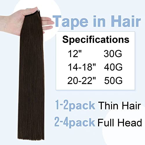 קלנוער חבילה אחת ברז בתוספות שיער אמיתי שיער טבעי 4 חום וחבילה אחת קלטת בתוספות שיער טבעי 2 חום 16 אינץ