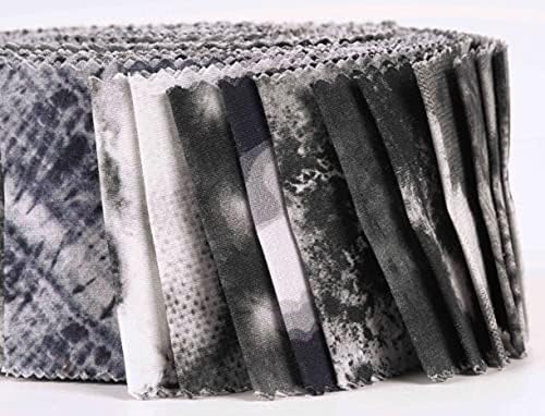 סוימוי 40 יחידות הדפסת צבע עניבה כותנה בדים חתוכים מראש לתפירת רצועות מלאכה 2.5 על 42 אינץ ' ג ' לי רול-שחור