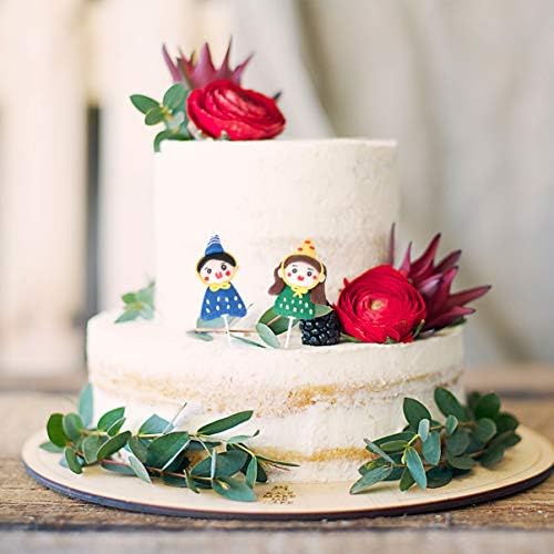 2 יחידות עוגת טופר יום הולדת חימר בלון ילד וילדה קריקטורה ילדים צילינדר הקאפקייקס חתונה קישוט עוגת אספקת מסיבת קישוטים