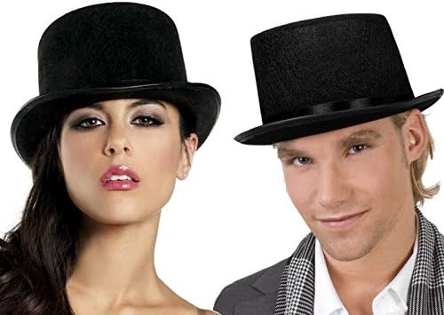 כובע מגבעת אנפוליז שחור לבד / תחפושת כובע קוסם בגודל אחד / סטימפאנק עשה זאת בעצמך / כובעי קרקס אולטרה רינגמאסטר / אביזר למסיבות להתחפש