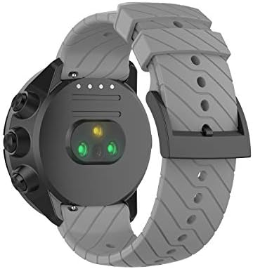 להקות Tencloud תואמות את Suunto 7/9 Baro, רצועה מתכווננת 24 ממ להחלפת סיליקון פס ספורט פסים עבור Suunto 7 Smartwatch