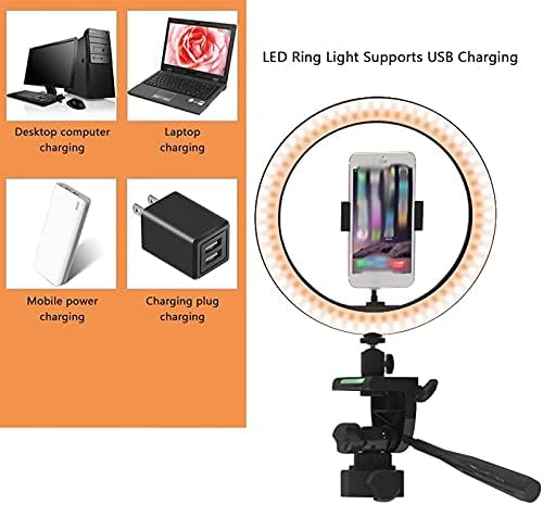 Lhllhl Selfie LED מנורה מנורת אור עם מחזיק חצובה בגודל 43 אינץ 'מצלמת צילום מרחוק מצלמת