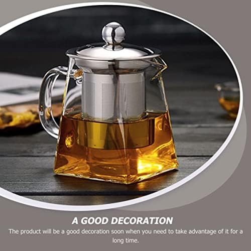 Bestonzon סיר תה זכוכית סיר תה סיר תה קטן מיץ יצרנית תה רופפת עם Infuser: Clear Cletopetop Kettle