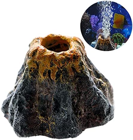 עבה טנקי דגים גינון סימולציה הר געש אקווריום אביזרי מסלעת קישוטי אוורור משאבת בועת אבן חמצון כלים