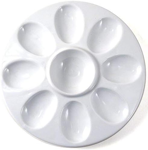 כלי אוכל 8 כוס מגש ביצים לבן פורצלן