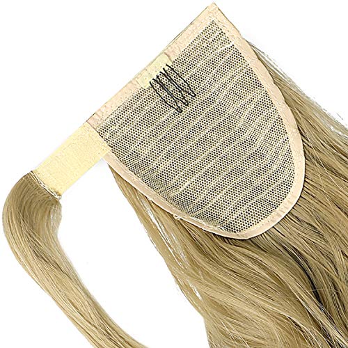 פלנדי 18 24 קוקו הארכת מתולתל ישר שרוך פאה לעטוף סביב ארוך הארכת שיער לנשים אפר בלונד