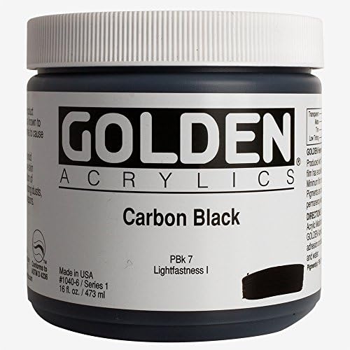 אמן הזהב אקריליק, צנצנת 16 גרם, שחור פחמן