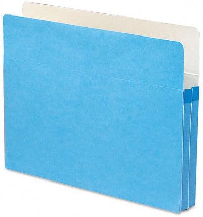 מוצרי סמיד-סמיד-1 3/4 הרחבה כיס קובץ צבעוני, לשונית ישרה, מכתב, כחול - נמכר כ - 1 כל אחד-6 1/2 שקעים גבוהים מחוזקים למעלה עם רצועת טייבק.