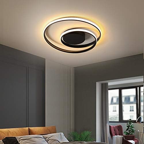 CXDTBH אורות תקרה מנורת LED לסלון חדר שינה חדר לימוד חדר לימוד צבע שחור משטח משטח רכוב מנורת תקרה דקו